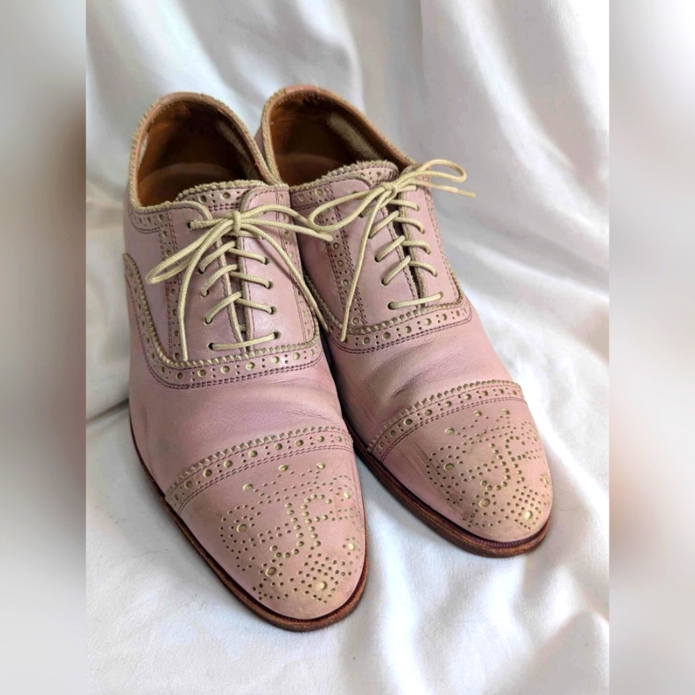 Fluevog Gateway Brandenburg pink brogue real leather size 5